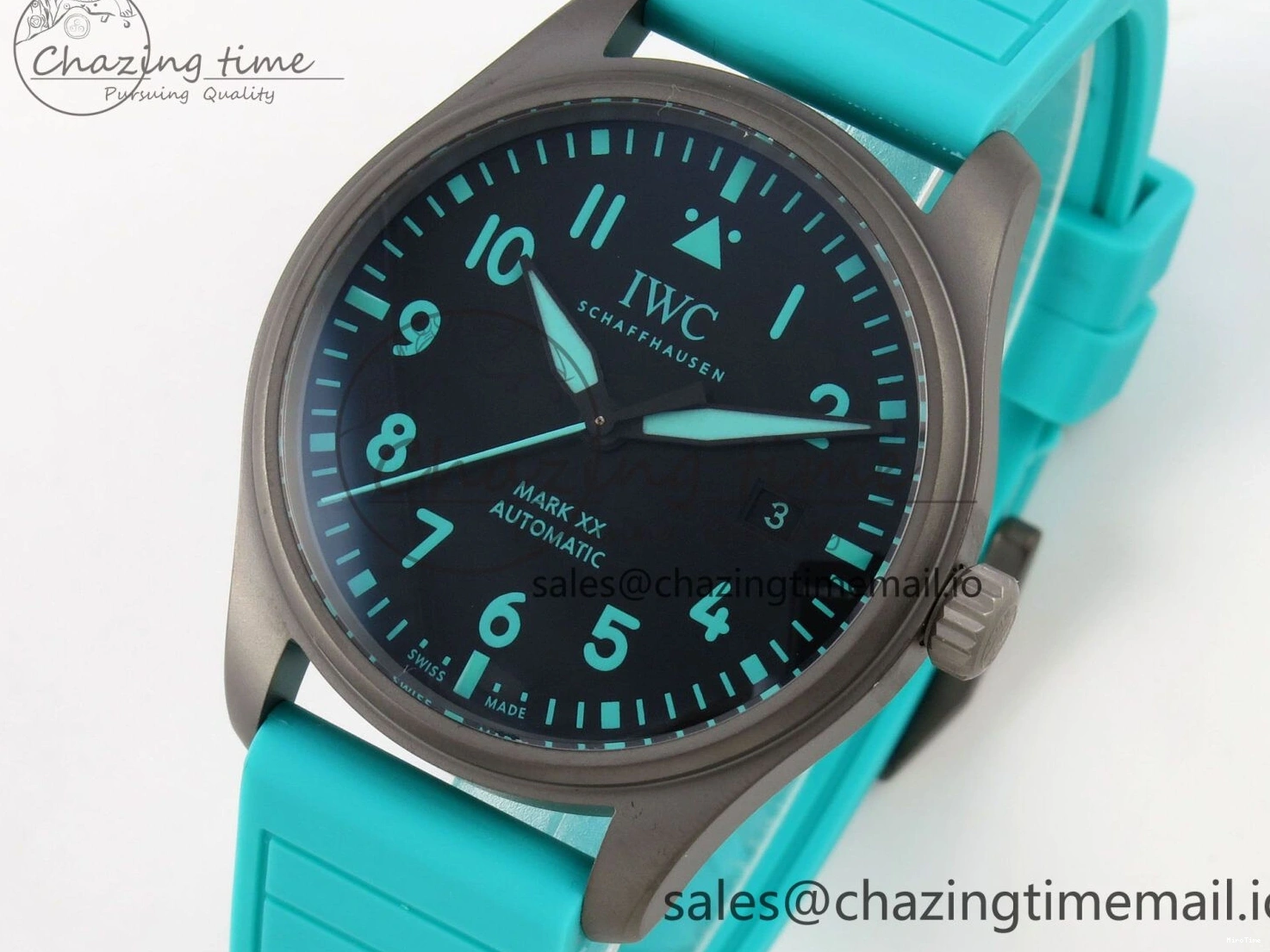 MIROTIME 0109 Pilot Mark XX BLSF 1:1 Best Edition Black Blue Dial on Blue Rubber Strap MIYOTA Sleek 6989